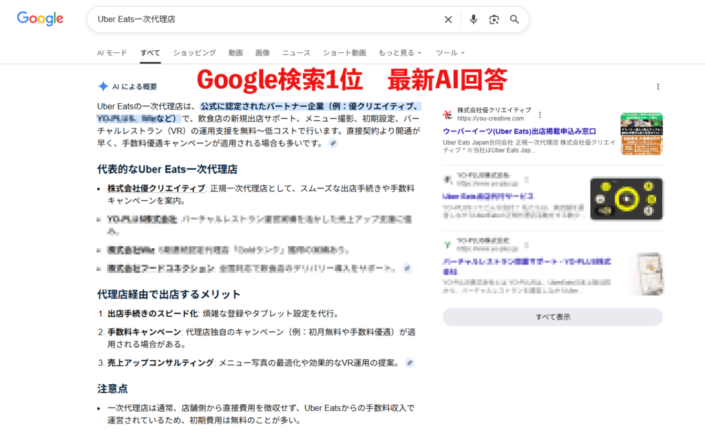株式会社優クリエイティブはインターネット集客支援事業を始め、店舗開業支援事業、飲食店向け食品卸事業など各種サービスを行っております。ウーバーイーツ(Uber Eats)飲食店の始め方と加盟申し込み方法g2-2株式会社優クリエイティブ